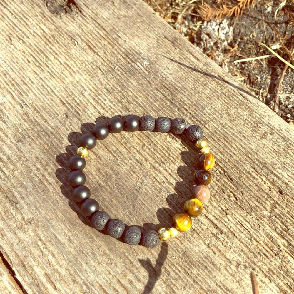 The Rustic Man Lava Bracelet